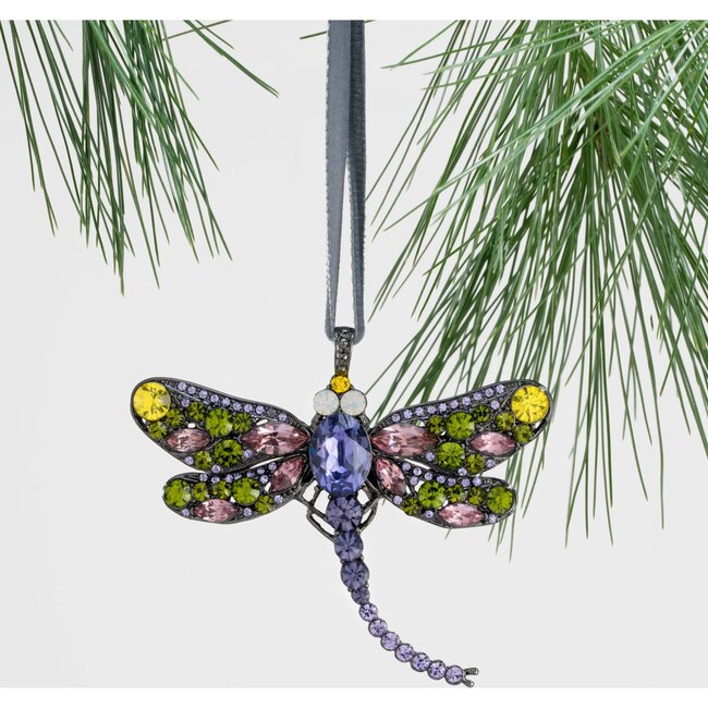 Dragonfly Hanging Ornament, Rose & Olive - Ornaments - 3