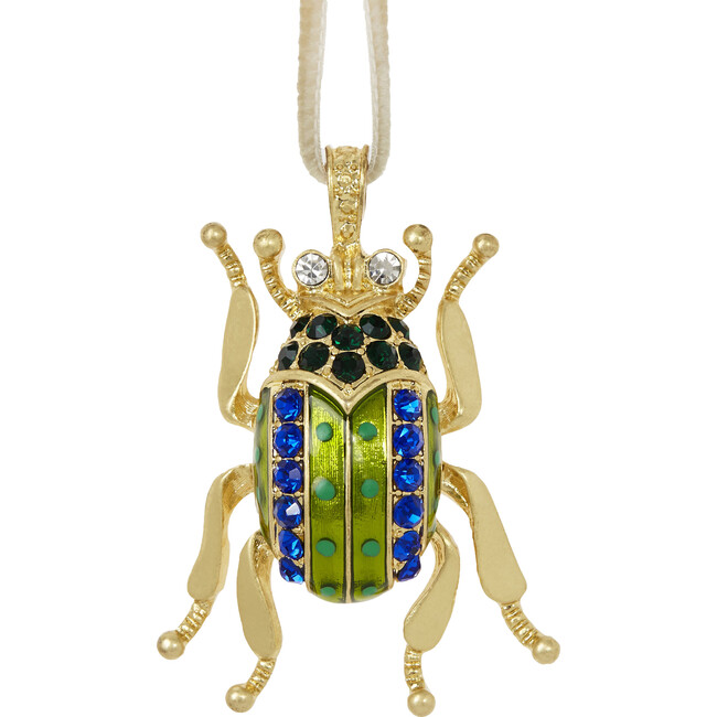 Enamel Beetle Hanging Ornament, Bright