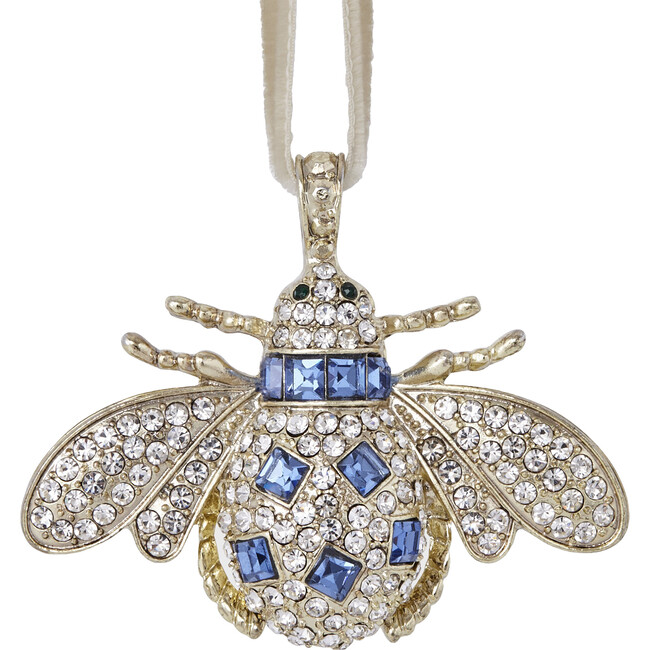 Classic Bee Hanging Ornament, Sapphire - Ornaments - 1 - zoom