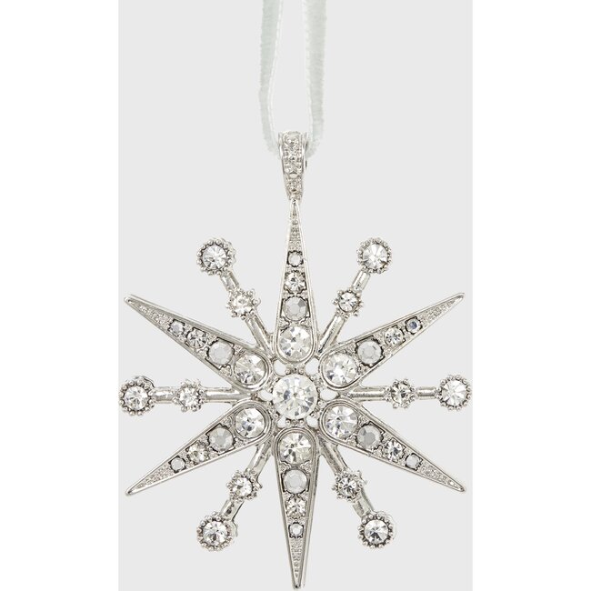 Deco Snowflake Hanging Ornament, Crystal - Ornaments - 5