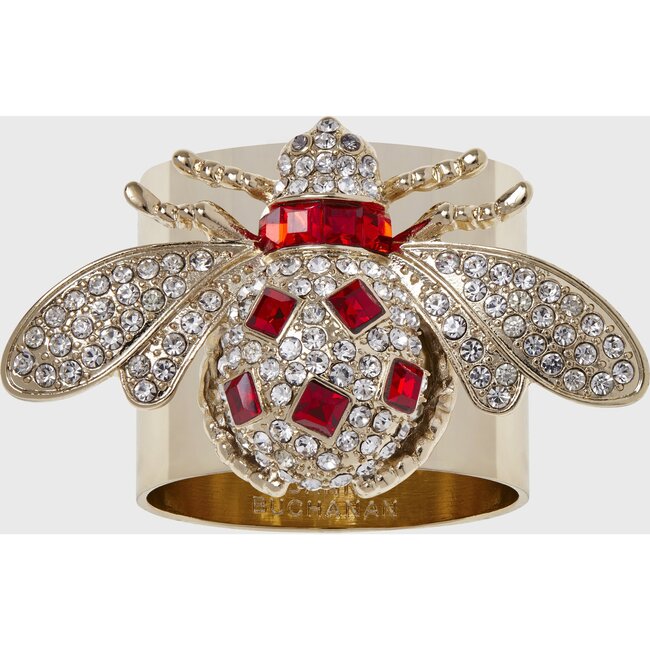 Classic Bee Napkin Rings, Ruby, Set Of Two - Tableware - 5