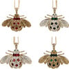 Classic Bee Hanging Ornament Boxed Set, Red & Green - Ornaments - 1 - thumbnail