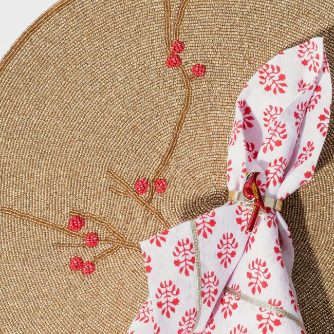 Berry Placemat, Gold & Red - Tableware - 3