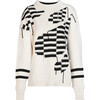 Women's Romi Knit, Ecru/Black - Sweaters - 1 - thumbnail