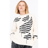Women's Romi Knit, Ecru/Black - Sweaters - 3