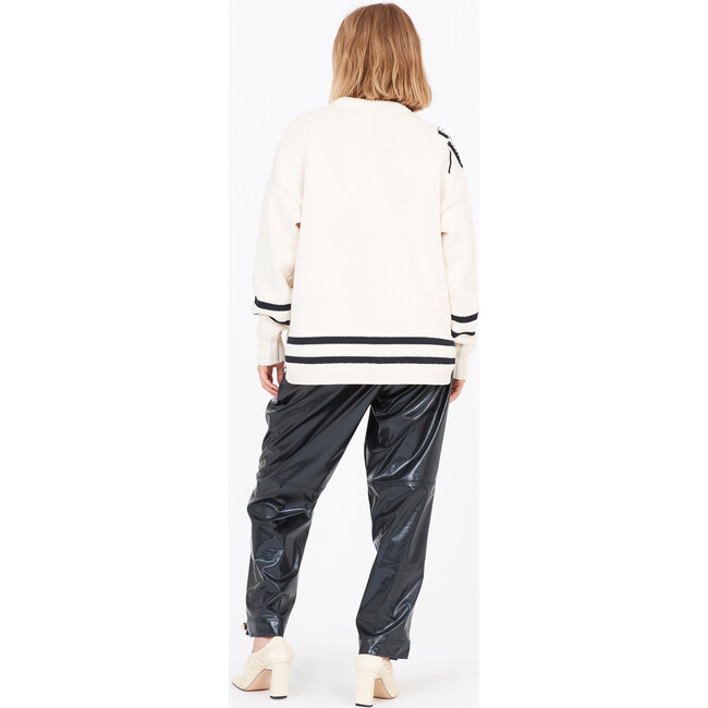 Women's Romi Knit, Ecru/Black - Sweaters - 4