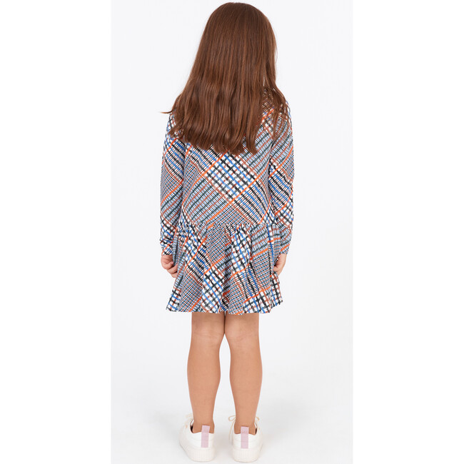 Mini Mari Dress, Hand Drawn Plaid Ecru Multi - Dresses - 6