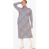 Women's Letta Dress, Hand Drawn Plaid Ecru Multi - Dresses - 5