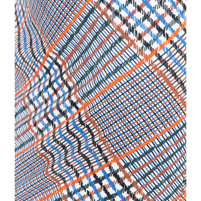 Women's Letta Dress, Hand Drawn Plaid Ecru Multi - Dresses - 8