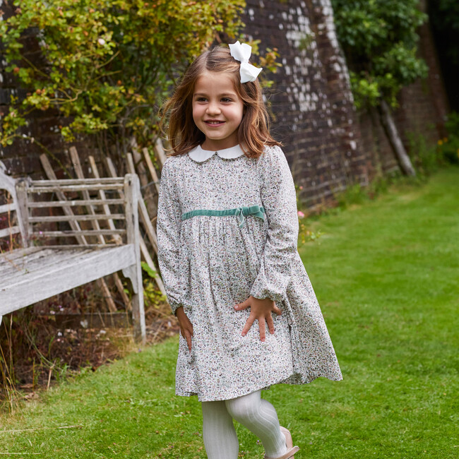 Aubrey Bow Dress, Green - Dresses - 2