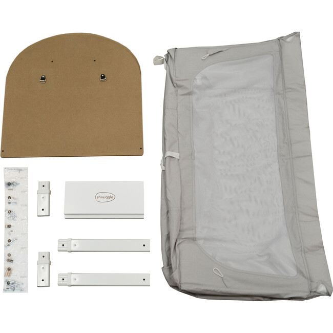 Shnuggle Air Full Size Crib Conversion Kit, Dove Grey - Cribs - 2