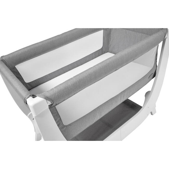 Shnuggle Air Bedside Sleeper Infant Crib, Dove Grey - Cribs - 3