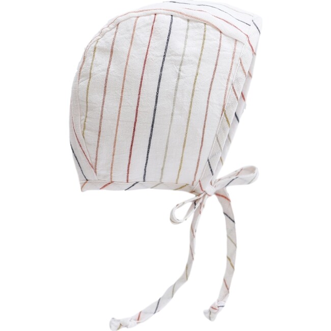Sunset Stripe Linen Bonnet - Hats - 1