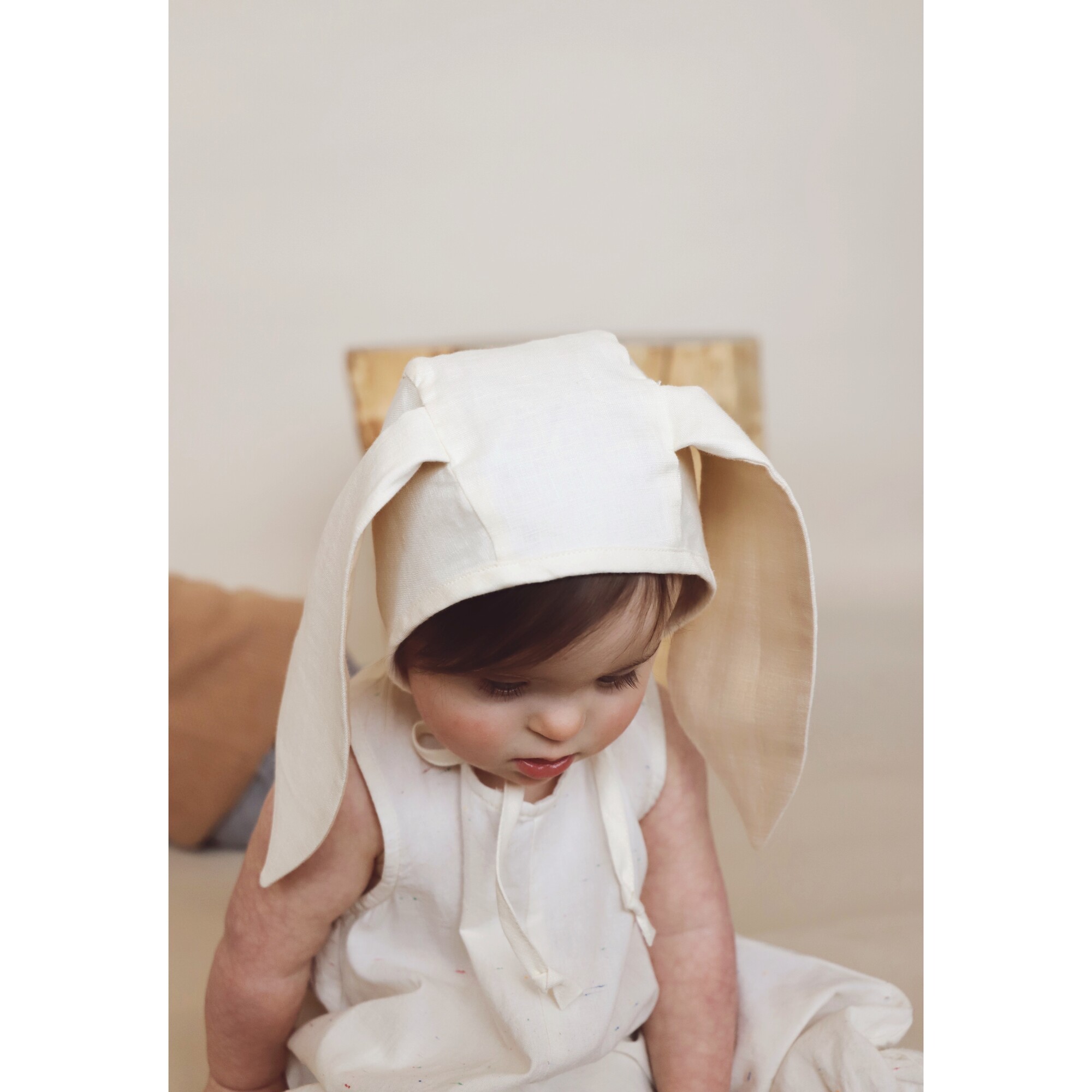 Ivory Bunny Bonnet - Briar Baby Hats & Mittens | Maisonette