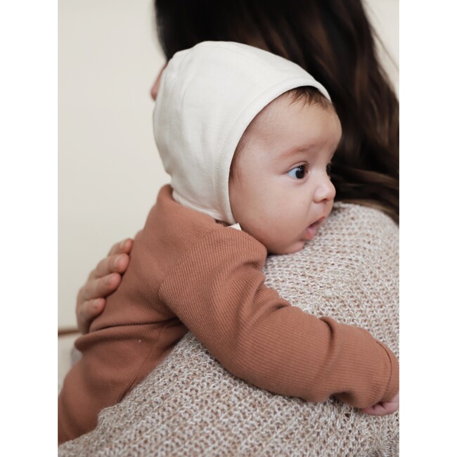 Ivory Linen Bonnet - Hats - 3