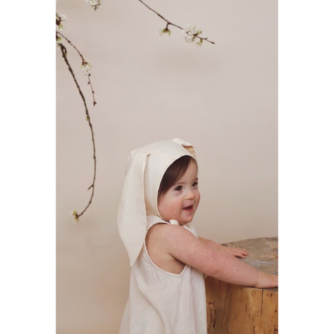 Ivory Bunny Bonnet - Hats - 3