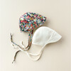 *Exclusive* Brimmed Wild Poppy + Ivory Linen Bonnet Set - Hats - 5