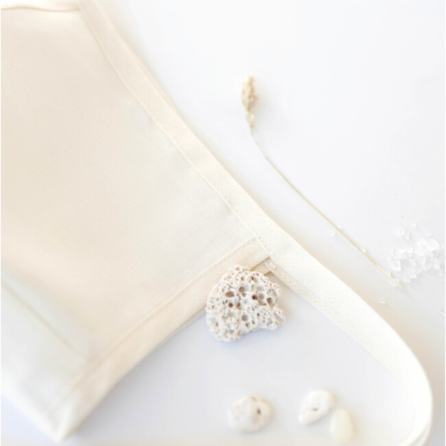 Ivory Linen Bonnet - Hats - 5