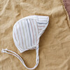 Brimmed Sunset Stripe Linen Bonnet - Hats - 3