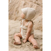 Brimmed Sand Linen Bonnet - Hats - 3 - thumbnail