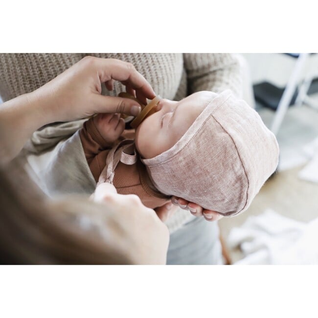 Blush Linen Bonnet - Hats - 3