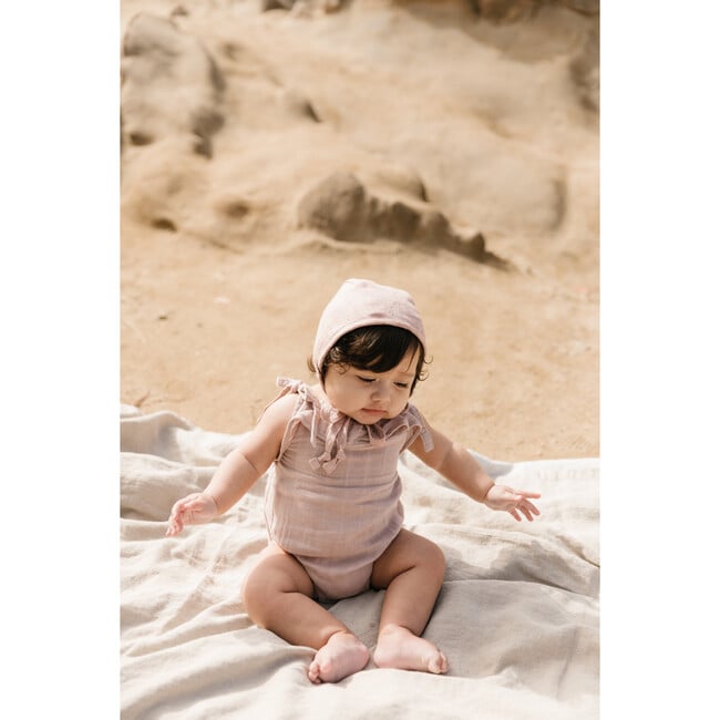 Blush Linen Bonnet - Hats - 4