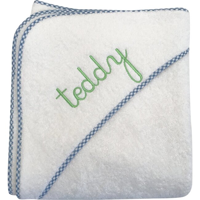 Monogrammable Hooded Terry Towel, Light Blue