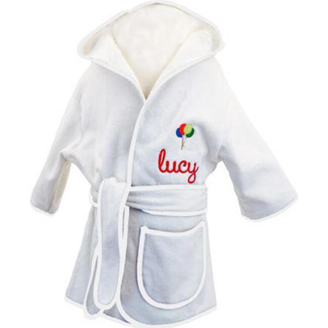 Monogrammable Hooded Terry Robe, White