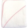 Mongrammable Hooded Terry Towel, Light Pink - Towels - 1 - thumbnail