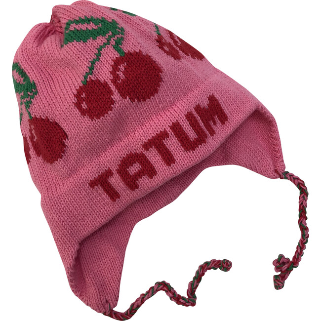 Monogramable Cherry Hat, Pink - Hats - 1