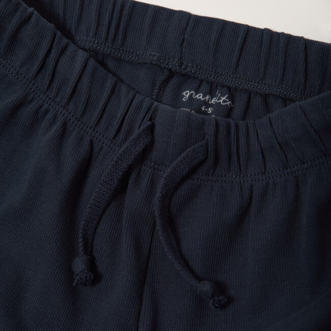 Ribbed Shorts, Navy - Shorts - 3