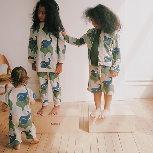 Printed Playsuit, Wave - Onesies - 5