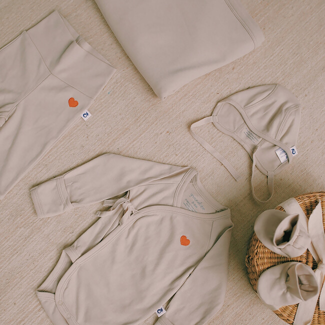 Essential Newborn Basket Kit, Sand - Mixed Apparel Set - 8