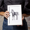 Fancy Animals Print, Zebra - Art - 2