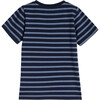 Avery Striped Pocket Tee, Navy & Storm Blue Stripe - Shirts - 2