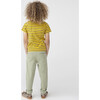 Avery Striped Pocket Tee, Mustard & Grey Stripe - Shirts - 5