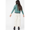 Lily Short Sleeve Ruffle Collar Blouse, Midnight Flowers & Rabbits - Blouses - 4