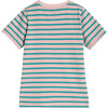 Avery Striped Pocket Tee, Pink & Teal Stripe - Shirts - 3