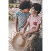Avery Striped Pocket Tee, Pink & Teal Stripe - Shirts - 4