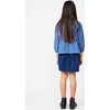 Sienna Long Sleeve Pleated Collar Blouse, Mini White Flowers - Blouses - 4