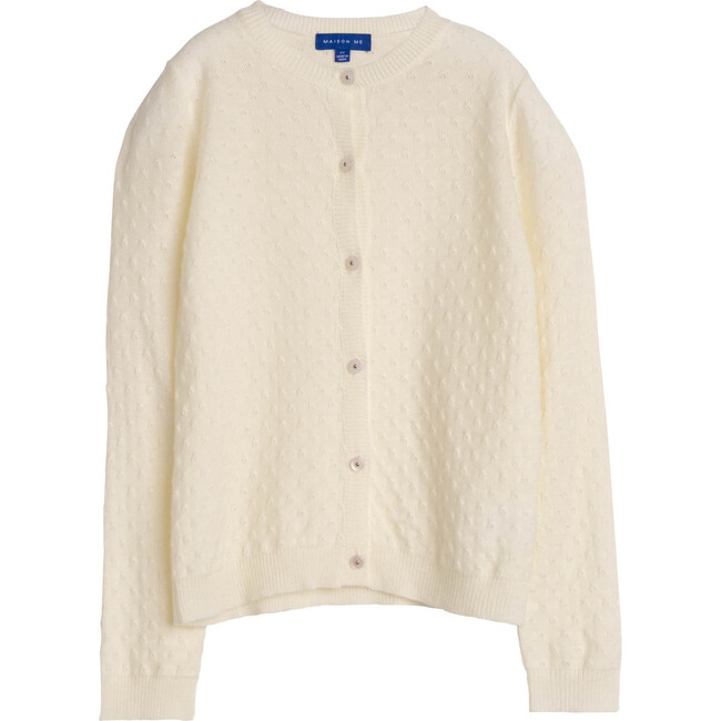 Karolina Knit Cardigan, Cream - Cardigans - 1