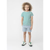 Avery Striped Pocket Tee, Pink & Teal Stripe - Shirts - 5