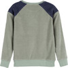 River Terry Sweatshirt, Light Sage & Dusty Navy - Sweatshirts - 3 - thumbnail