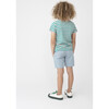 Avery Striped Pocket Tee, Pink & Teal Stripe - Shirts - 6