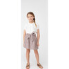 Stella Short Sleeve Pleated Collar Top, White - Shirts - 2
