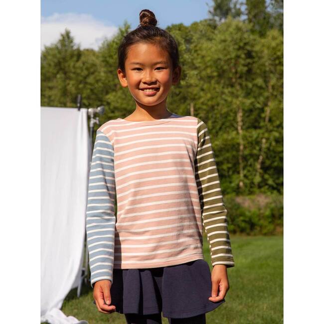 Sloane Striped Long Sleeve, Pink Multi - Shirts - 5