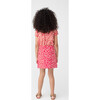 Stella Short Sleeve Pleated Collar Top, Red Scattered Bunnies - Shirts - 4