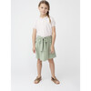 Stella Short Sleeve Pleated Collar Top, Dusty Red Stripe - Shirts - 2