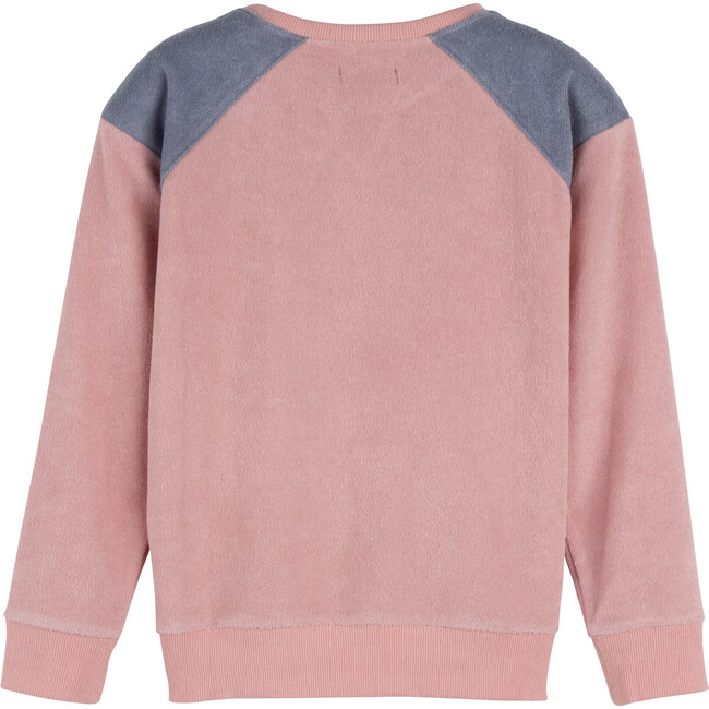 River Terry Sweatshirt, Pink & Dusty Blue - Sweatshirts - 3