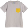 Avery Contrast Pocket Tee, Slate Grey - Shirts - 1 - thumbnail
